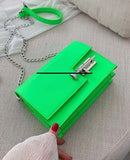 Bolsa Couro Neon Pequena Tiracolo