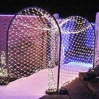 Rede Pisca-Pisca Longa com Painel Solar (Branco Quente e 200 Leds)