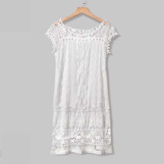 Vestido Curto Renda Boho